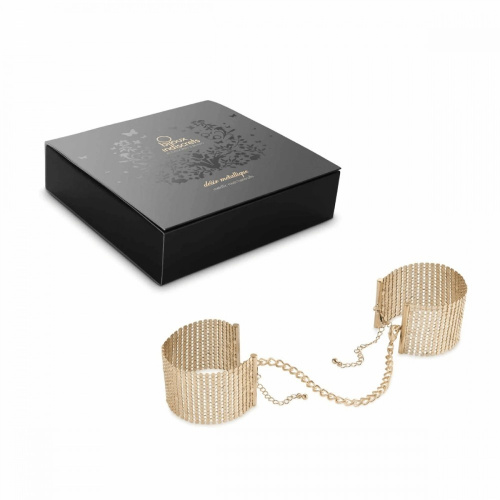 Bijoux Indiscrets Desir Metallique Handcuffs - Gold - Наручники металлические (золотистые)