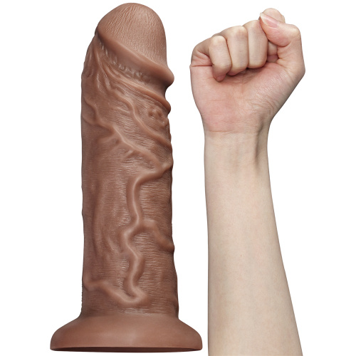 LoveToy - Realistic Chubby Dildo Brown 10.5'' - Фалоімітатор, 26.6х6.3 см - купити в Києві, Україні