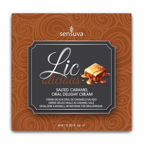 Пробник геля для минета Sensuva Lic-o-licious Salted Caramel, 6 мл