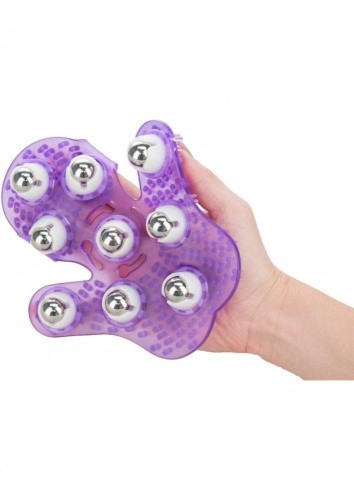 Simple & True Roller Balls Massager  - Перчатка для массажа, 14х11 см (фиолетовый)