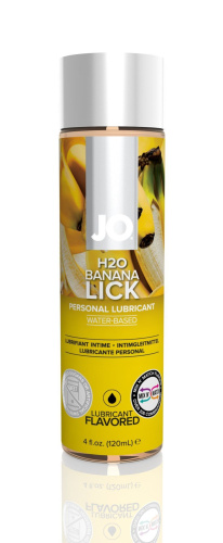 System JO H2O Banana Lick - смазка на водной основе со вкусом банана, 120 мл.