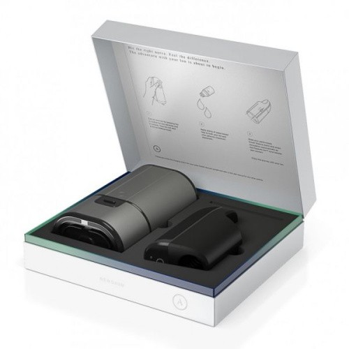 Womanizer Arcwave Ion Powerful Air Wave Masturbator + Лубрикант 50 мл - первый мастурбатор с техникой Pleasure Air, 15.3х3.3 см