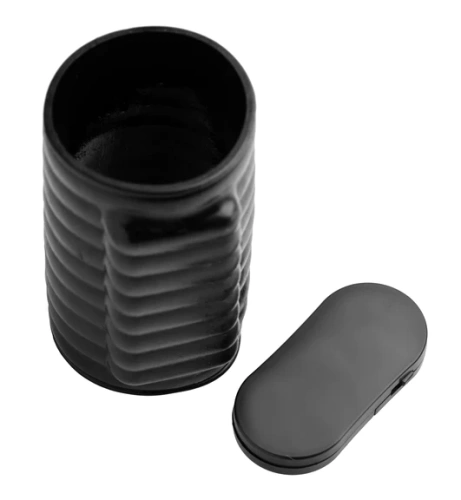 Trinity Vibes Vibrating Jack Off Sleeve - вибронасадка на член, 7х3.8 см (чёрный)