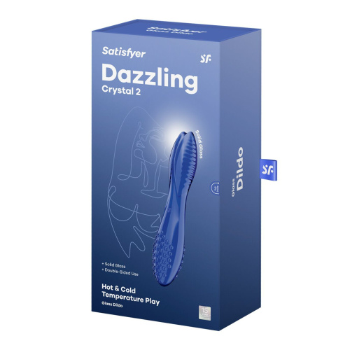 Двусторонний стеклянный дилдо Satisfyer Dazzling Crystal 2