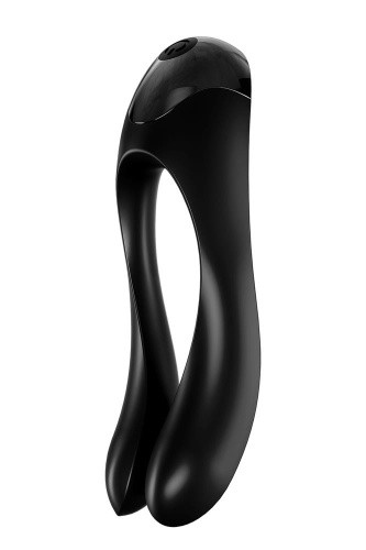 Satisfyer Candy Cane Black - Вибратор на палец, 11х3.5 см (чёрный)