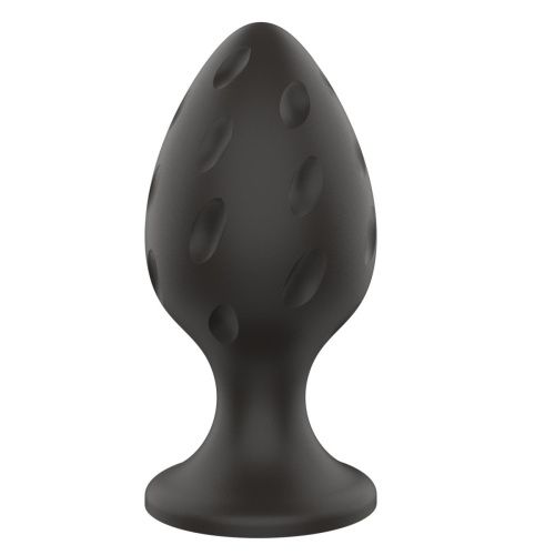 Boss Silicone Anal Plug L - Анальна пробка, 9х4,4 см (черный)