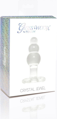 Crystal Jewel Crystal Jewel - Стеклянная анальная пробка, 9х4.3 см
