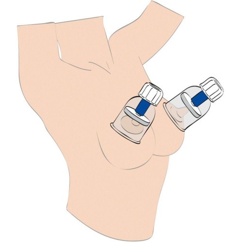 Max Twist Nipple Sucker XL - Вакуумные стимуляторы для сосков, 10.5х5.8 см