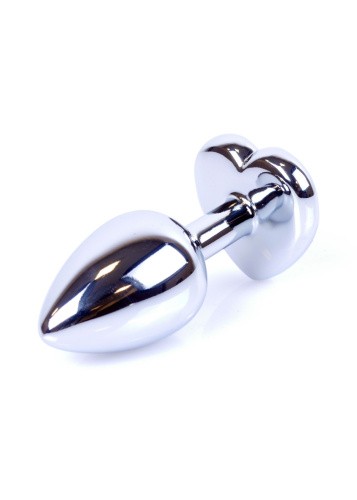 Boss Jewellery Silver Heart Plug Rose - Анальна пробка, 7х2.7 см (рожевий) - купити в Києві, Україні