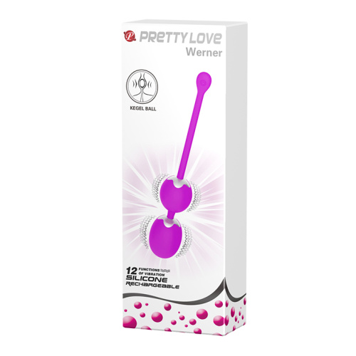 Pretty Love Werner Kegel Ball - Вагинальные шарики с вибрацией, 20.5х3.4 см (фиолетовый)