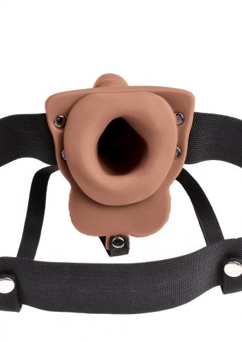 Pipedream 6inch Hollow Recharge Strap On - Полый страпон, 14х4,5 см