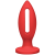 Doc Johnson Kink Lube Luge Premium Silicone Plug 5" - силиконовая анальная пробка, 12.7х4,8 см (красный)