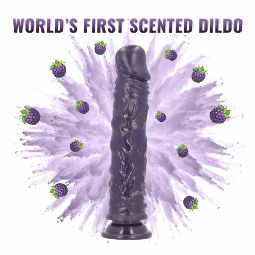 Фалоімітатор з ароматом ожини - Toyz4lovers Delicious Dildo Berries, 20 см - купити в Україні | Секс шоп SEX-SHOP.ua