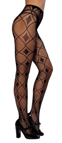 Roma costume - Колготки с ромбами, S-L (чёрный)