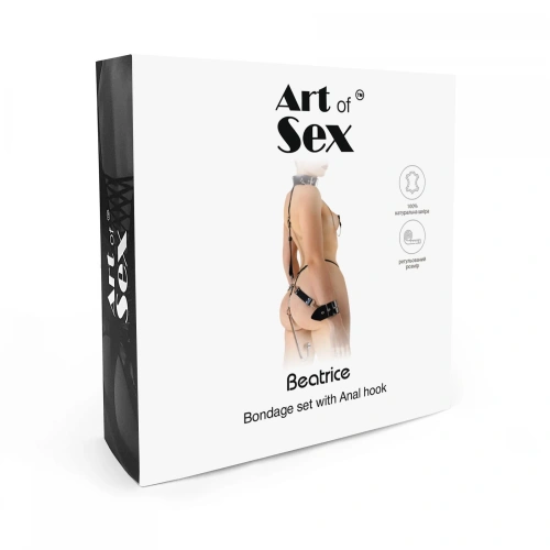 Art of Sex Beatrice Bondage set №2 - Бондажный набор с анальным крюком для БДСМ