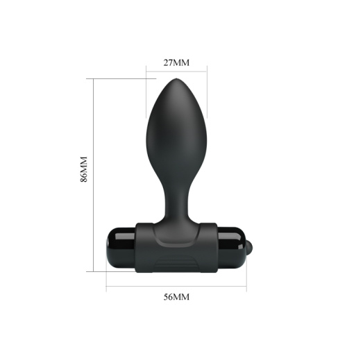 LyBaile Pretty Love Vibro Butt Plug - Анальная пробка с вибрацией, 8.6х2.7 см (чёрная)