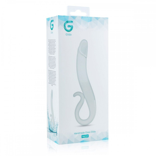 Gildo Glass Dildo No. 14 - Стеклянный фаллоимитатор, 18 см (прозрачный)