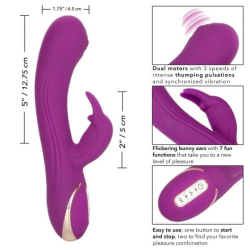 CalExotic Jack Rabbit Signature Silicone Thumping Rabbit - вибратор кролик, 12.8х4.5 см