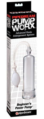 PW Beginners Power Pump Clear - Вакуумная помпа для мужчин, 19,5 см (прозрачный)