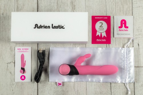 Adrien Lastic Mini Bonnie вибратор кролик с вращением ствола и 10 режимами вибрации, 18.4х3.1 см