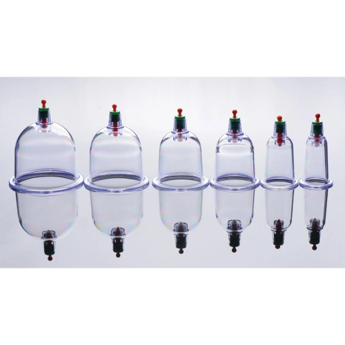 Sukshen 6 Piece Cupping Set with Acu-Points -Набор для вакуумного массажа, 6 шт (прозрачный)