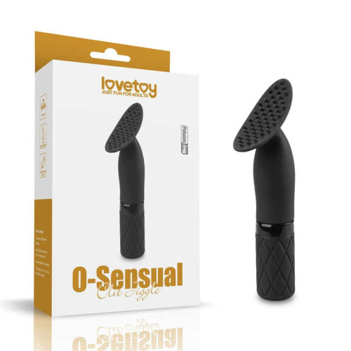 LoveToy O-Sensual Clit Jiggle - вибратор для клитора, 14х5.8 см (чёрный)