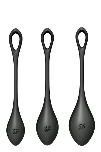 Satisfyer Yoni Power 2 набір йоні намистин, діаметр 2-2,5-3 см (чорний) - купити в Києві, Україні