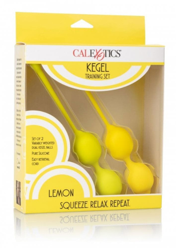 CalExotics Kegel Training Set Lemon вагинальные шарики, 9.5х3.25 см