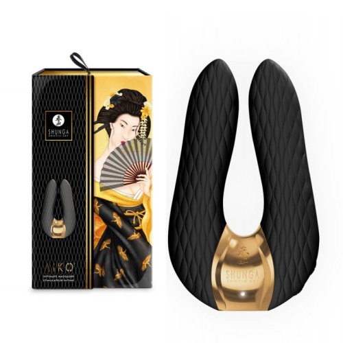 Shunga - Aiko Intimate Massager - Вибромассажер, 10.8х6.5 см (черный)