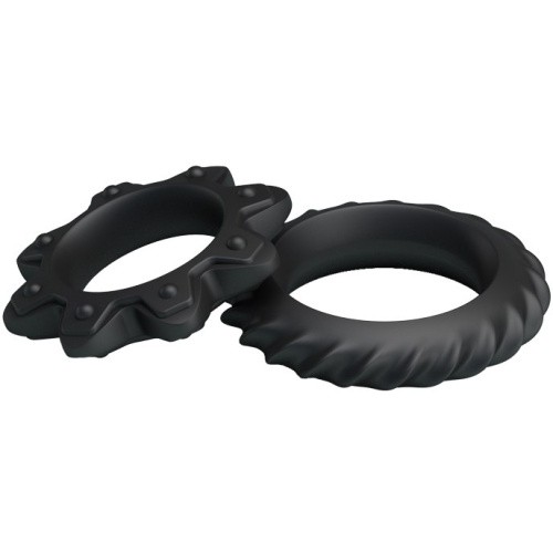 Baile Ring Flowering Black - Набор эрекционных колец разного диаметра, 2 шт