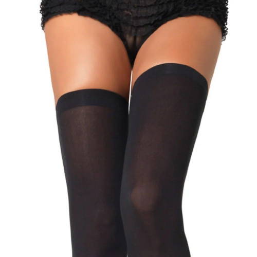 Leg Avenue Nylon Thigh Highs + Plus Size - Чулки (чёрные)