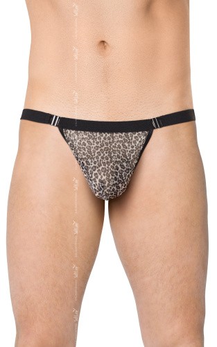 SoftLine - Mens Thong 4528 (grey panther) - Трусы мужские, S-L (леопардовый серый)