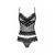 Obsessive Ivannes top & thong - Комплект еротичної білизни: топ та трусики, L/XL (чорний) - купити в Києві, Україні
