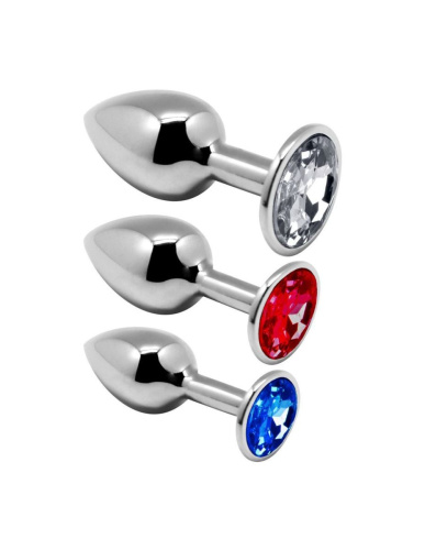 Alive Metal Plug Kit - Набір металевих анальних пробок, 8х3.4 см (різнокольоровий) - купити в Києві, Україні