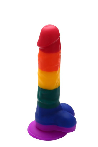 Dream Toys Colourful Love Dildo - Фаллоимитатор, 20х3,8 см (радужный)
