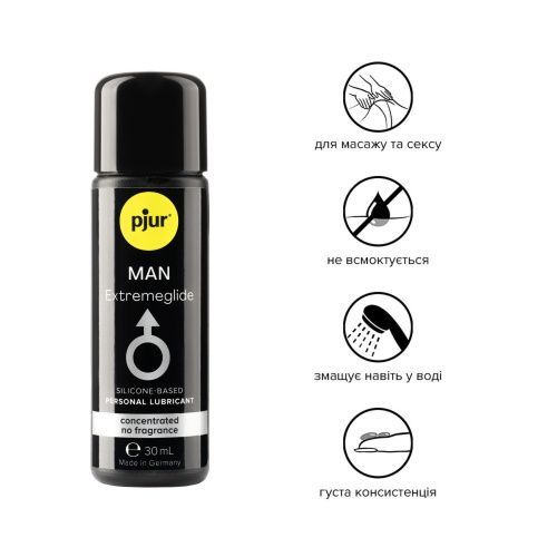 pjur MAN Premium Extremeglide - премиальный лубрикант на силиконовой основе, 30 мл