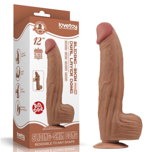 Реалістичний фалоімітатор Sliding-Skin Dual Layer Dong 12