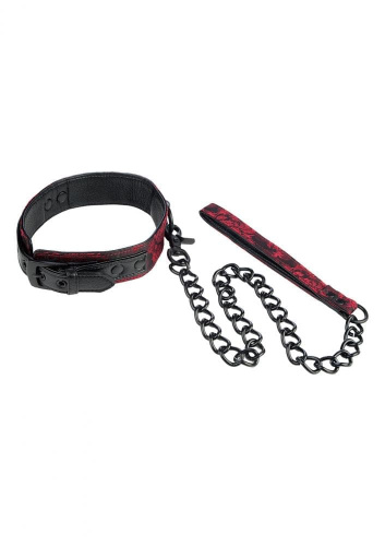 California Exotic Novelties - Нашийник з повідцем Scandal Collar With Leash - купити в Києві, Україні