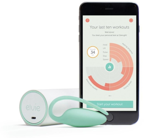 Elvie Exercise Tracker - премиум тренажер Кегеля с приложением, 5.7х2.4 см