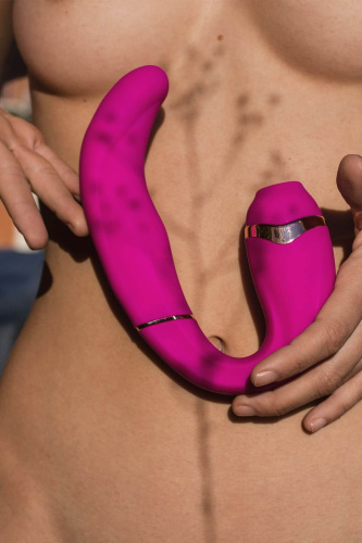 Adrien Lastic My G - Вибратор с вакуумной стимуляцией клитора, 16х3.5 см (розовый)