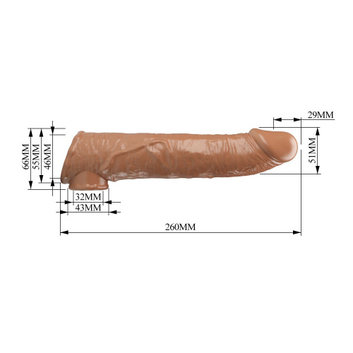 Подовжуюча насадка на член - Pretty Love Extension Penis Sleeve, +7,5 см - купити в Україні | Секс шоп SEX-SHOP.ua