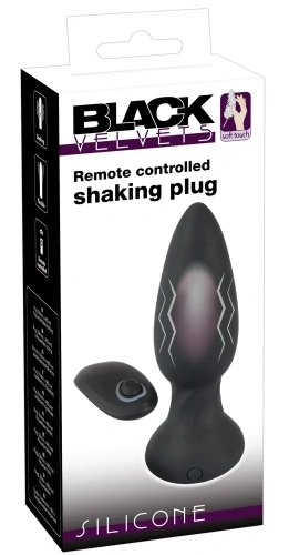 Orion Black Velvets RC Shaking Plug - Анальна пробка з пульсацією та вібрацією, 14,2 х4, 1 см (чорний) - купити в Києві, Україні
