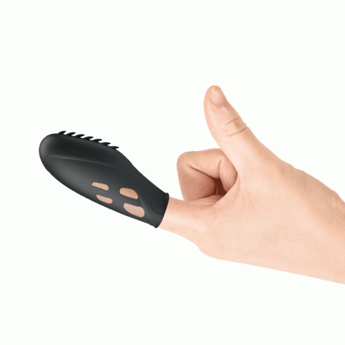 Pretty Love Gilo Finger Vibrator Black - Насадка на палец, 7.8х2.8см (чёрный)