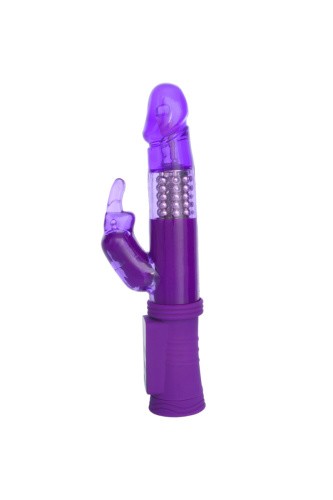 Toyfa A-Toys - вибратор кролик с вибрацией, ротацией и присоской, 22х3 см
