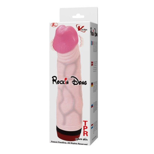 RockIn Dong Vibe Flesh - Вибратор, 21.5х3.8 см (телесный)