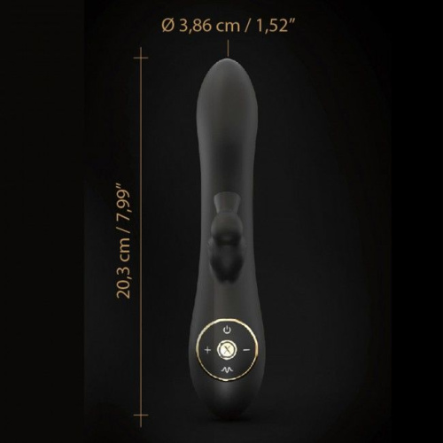 Dorcel Divine Rabbit - Вакуумный вибратор кролик, 20.5х3.5 см (чёрный)
