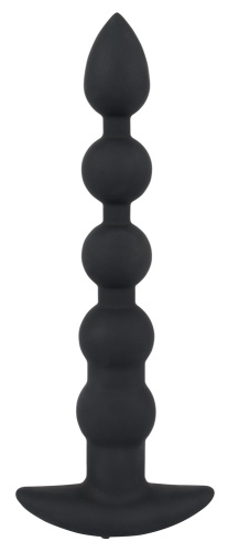 Orion Black Velvets Rechargeable Beads - Анальная цепочка с вибрацией, 21х3.1 см (черный)