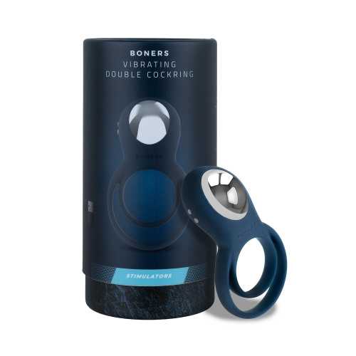 Эрекционное виброкольцо Boners Vibrating Double Cock Ring