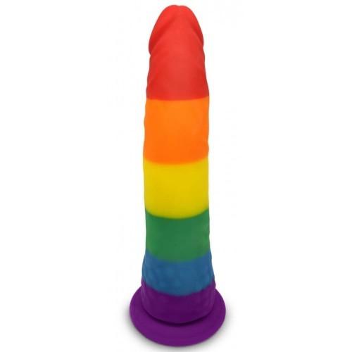 Фаллоимитатор Pride Dildo Silicone Rainbow, 14х3,6 см