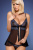 Obsessive 844-BAB-1 babydoll - сексуальный бэби долл и стринги, L/XL (чёрный)